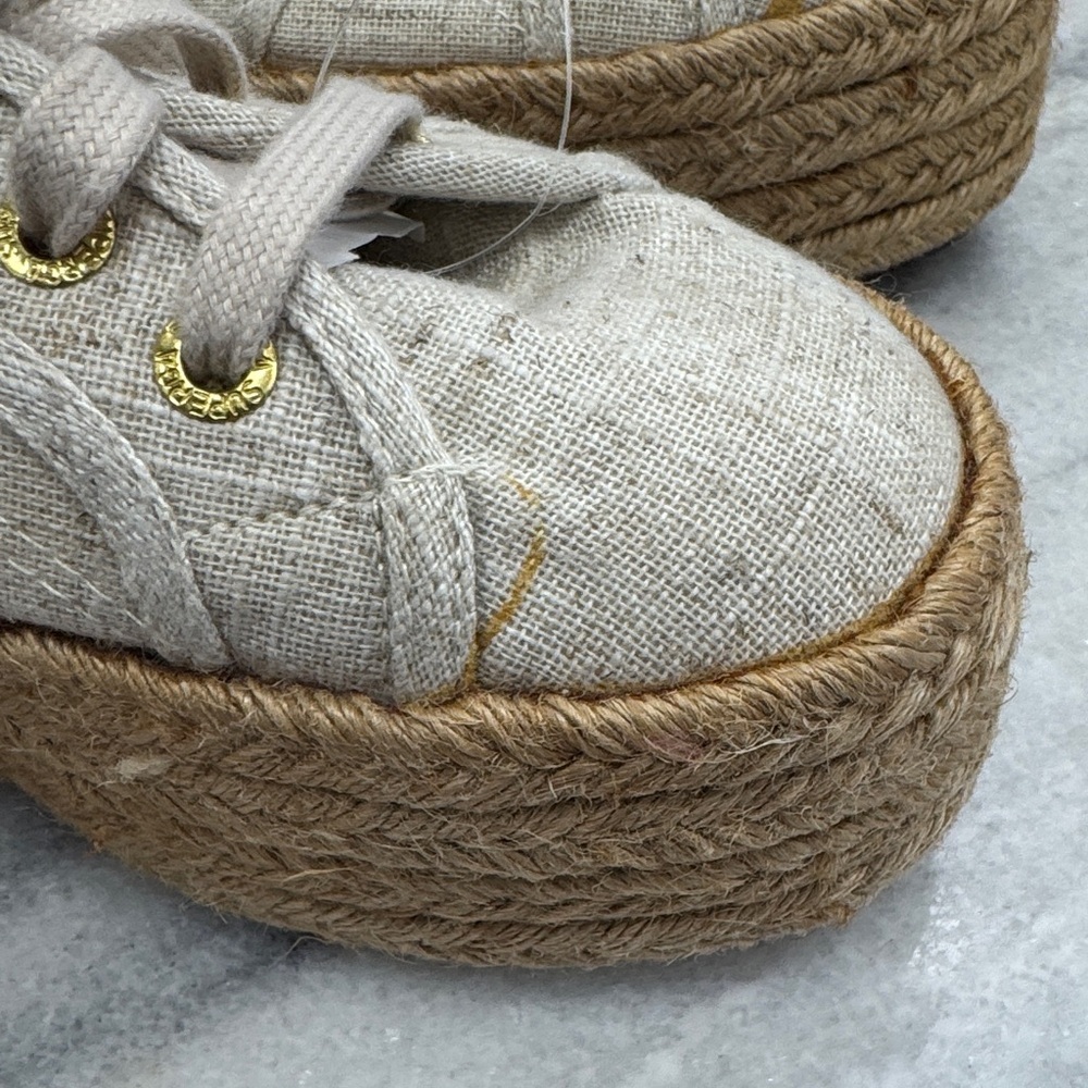 Superga Women's Beige Canvas Espadrille Shoes Size 38 - Picture 4 of 8